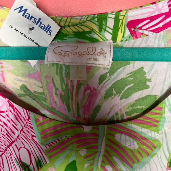 New Pappagallo tropical dress size Large - Picture 5 of 6